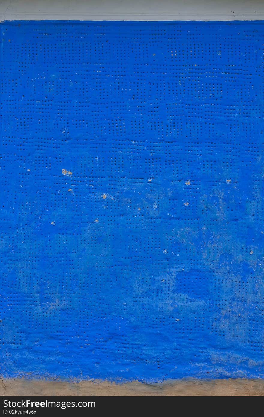 Ancient house blue painted wall for use as background. Ancient house blue painted wall for use as background