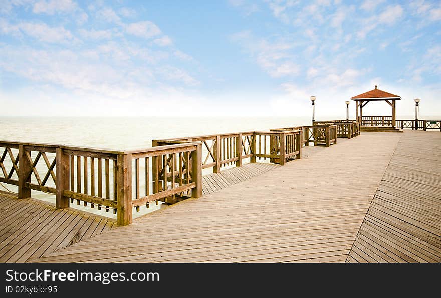 Composite image, the beautiful lakeside