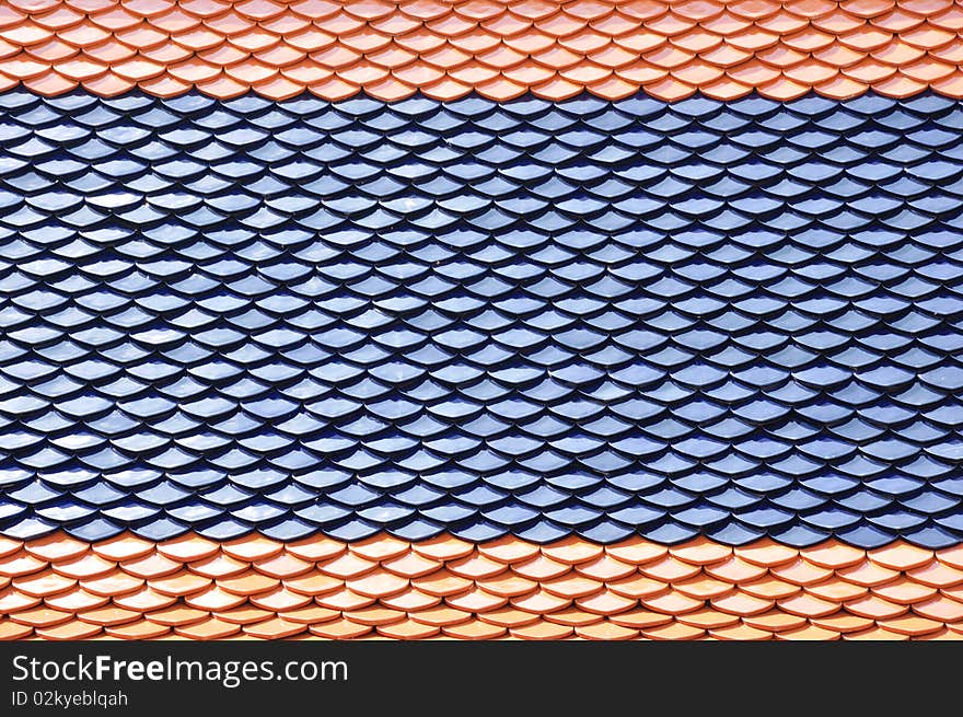 Traditional Thai style ceramic roof, the roof of church. Traditional Thai style ceramic roof, the roof of church.