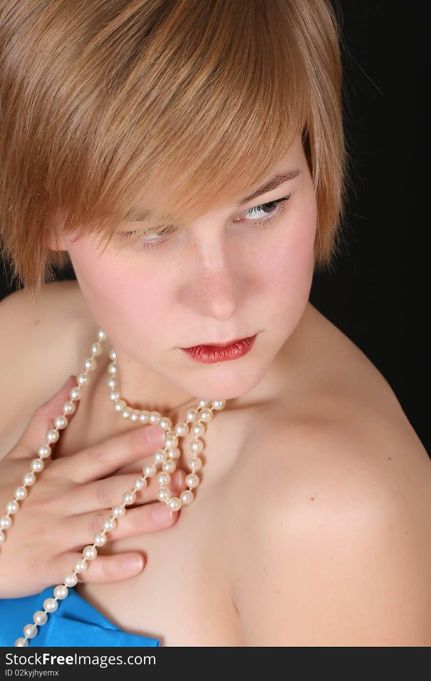 Female with pearls