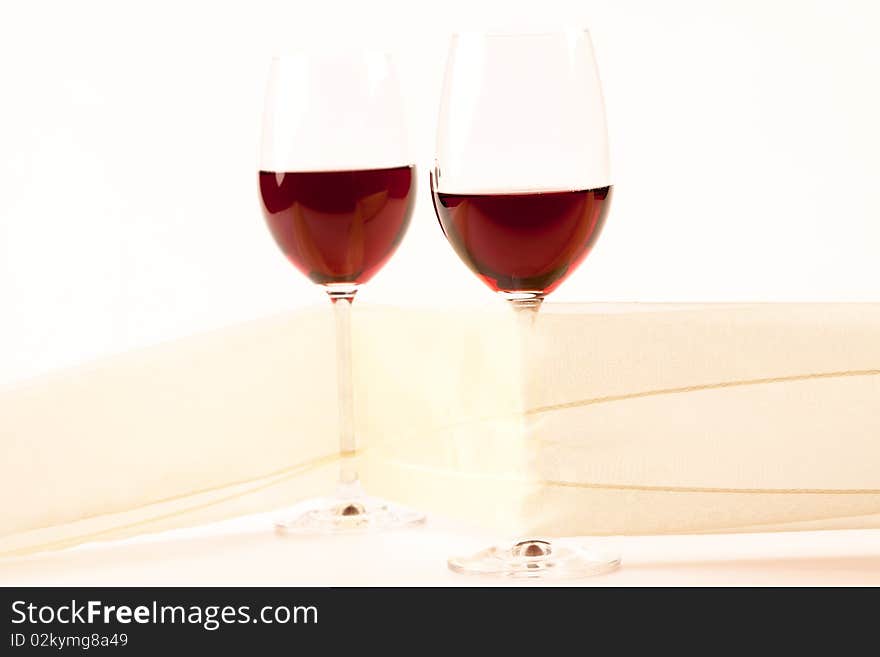 Glasses of wine shot on white background. Glasses of wine shot on white background.