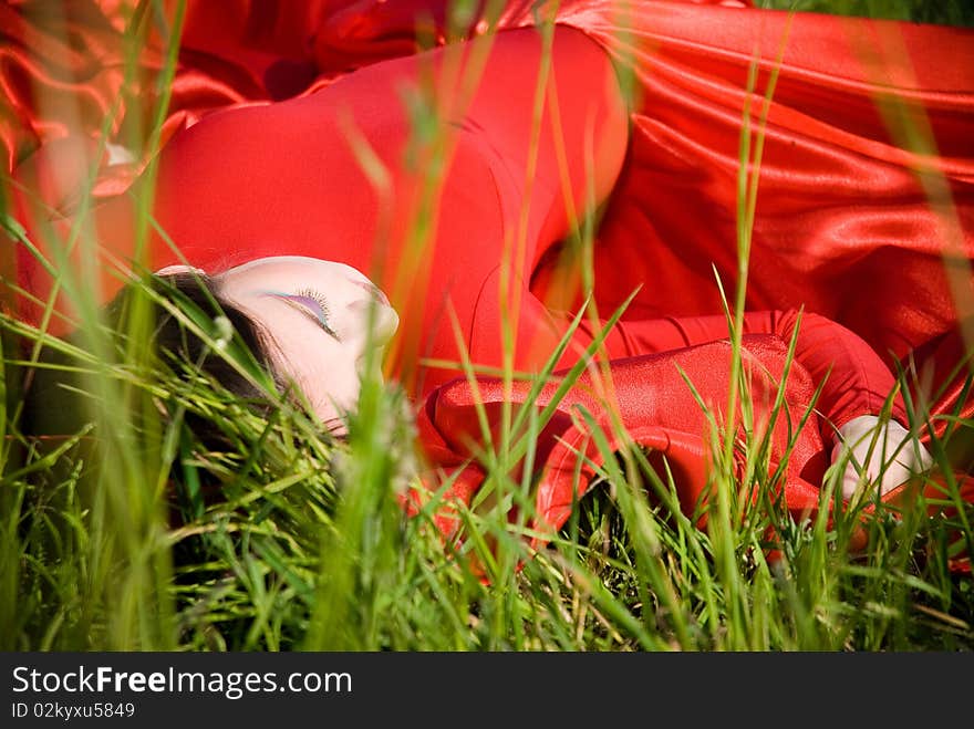 Girl in red