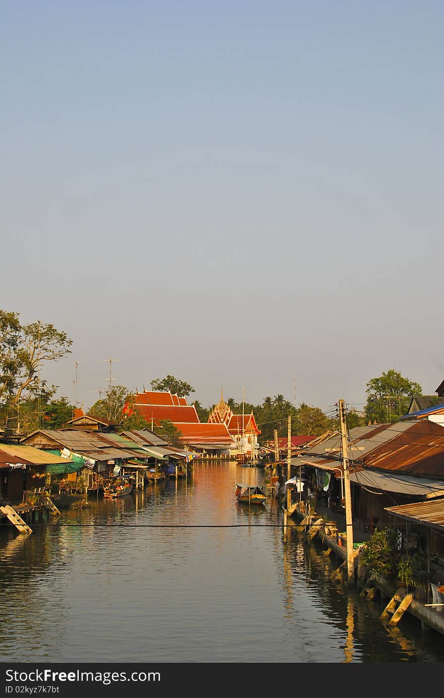 Floating morning at suburban Thai.