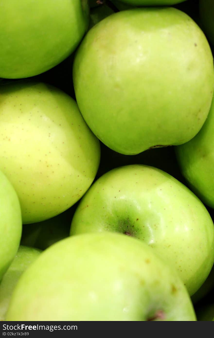 Close up of a green apple