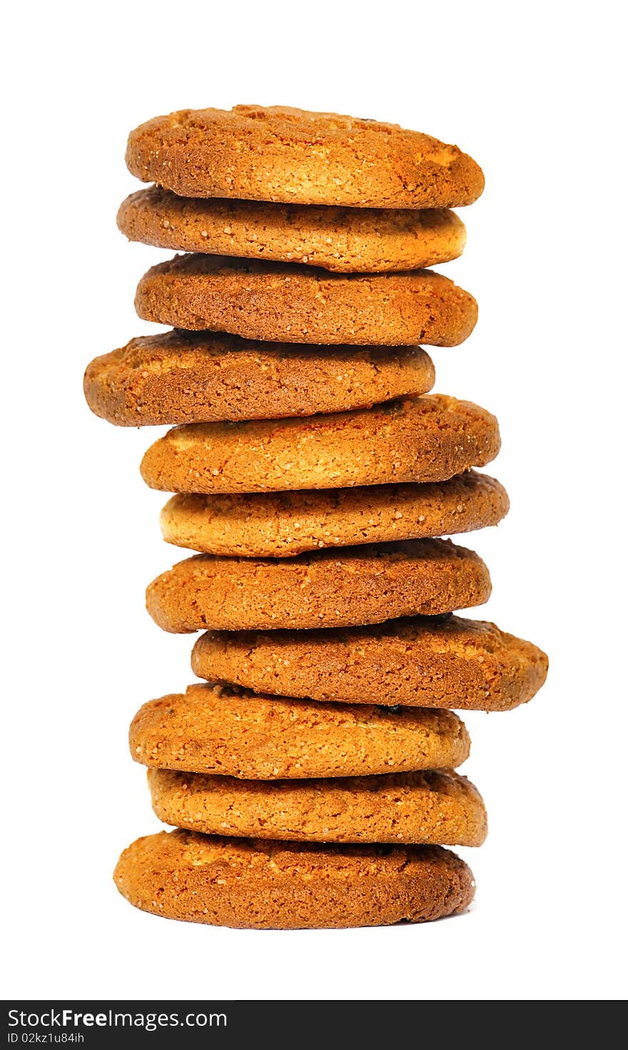 Oatmeal cookies isolated over white