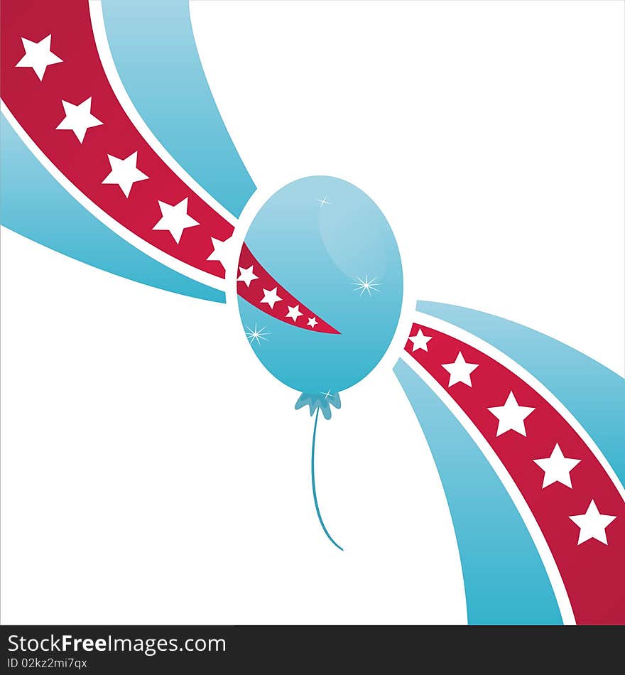 Patriotic american background with balloon