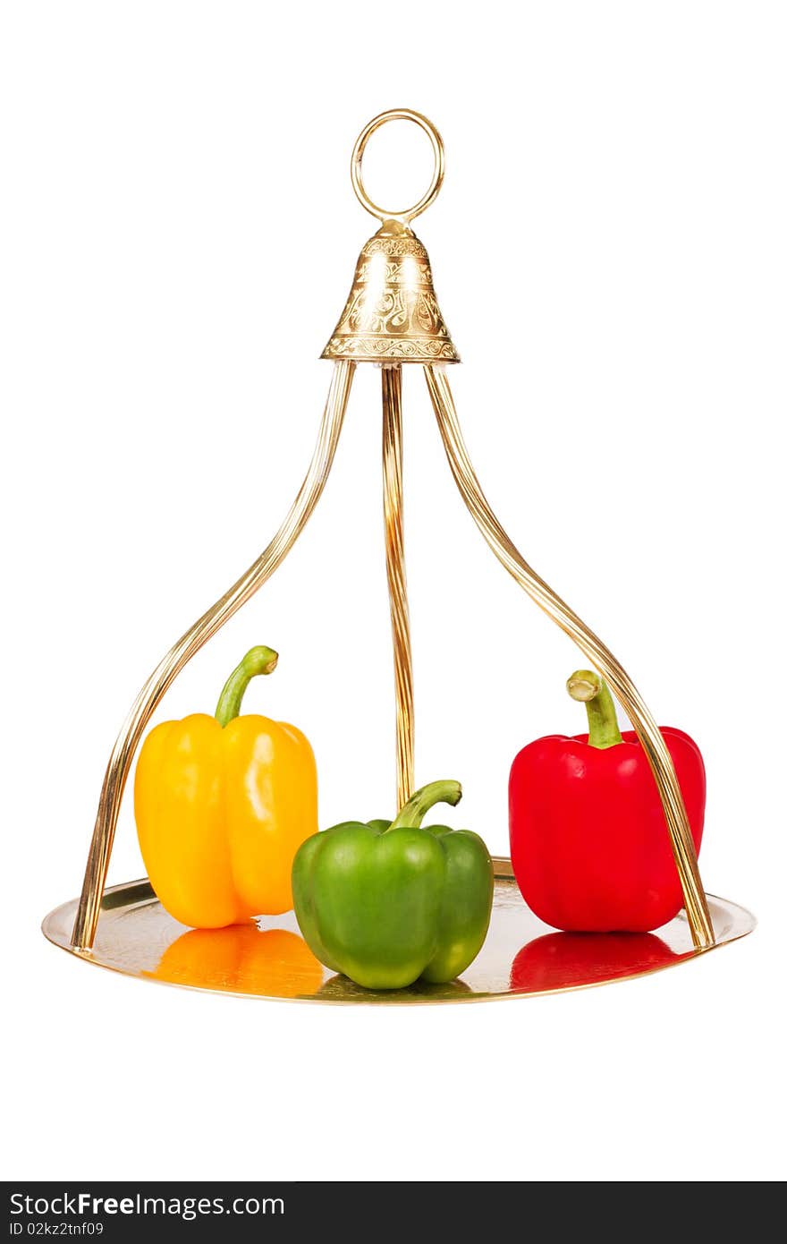 Three colorful pepper