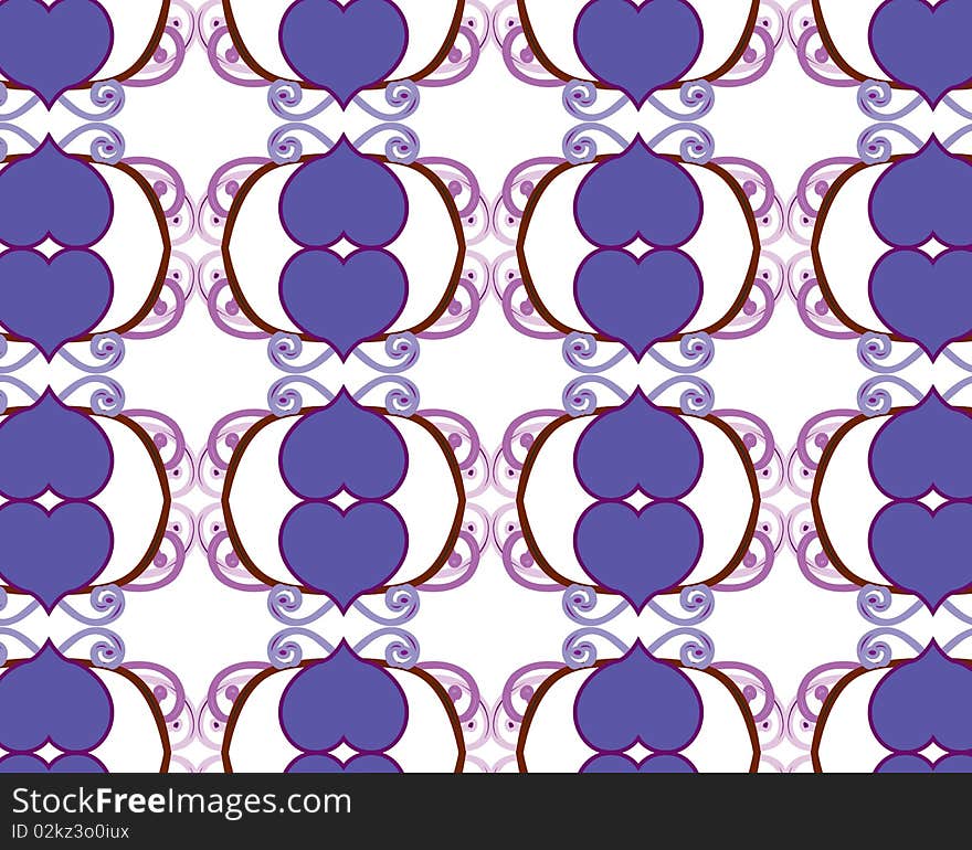 Blue and purple colored motif. Blue and purple colored motif