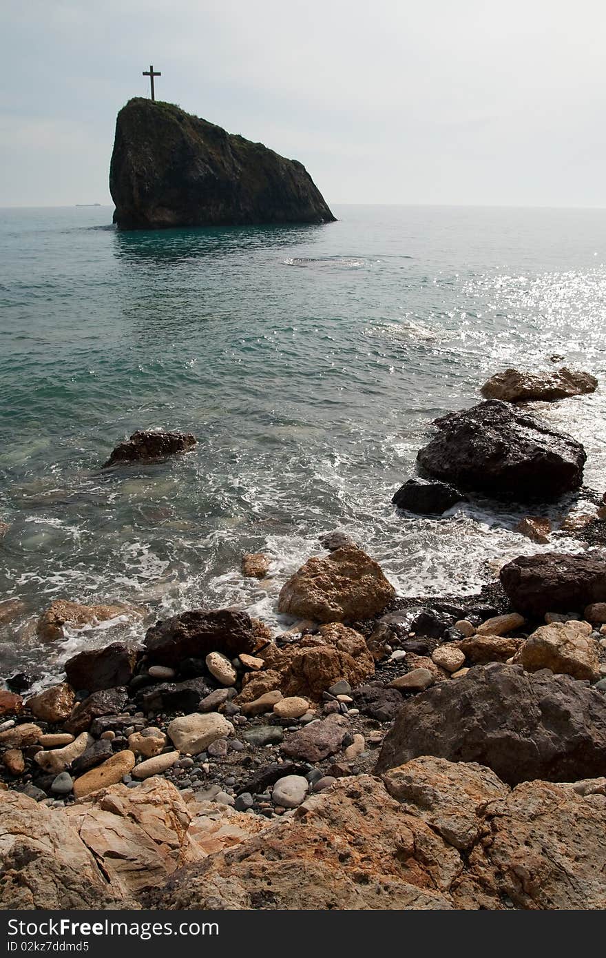 Cape Fiolent which is located on the Black Sea coast