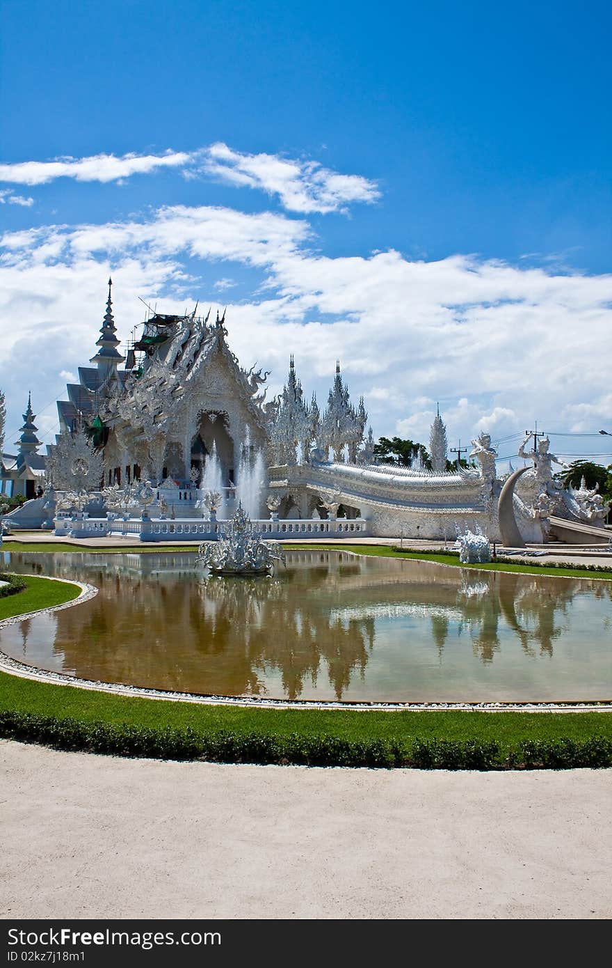 Take from Chiangrai Province.This temple call Wat Rong Khun design by most popular artist in thailand.design from imagine. Take from Chiangrai Province.This temple call Wat Rong Khun design by most popular artist in thailand.design from imagine