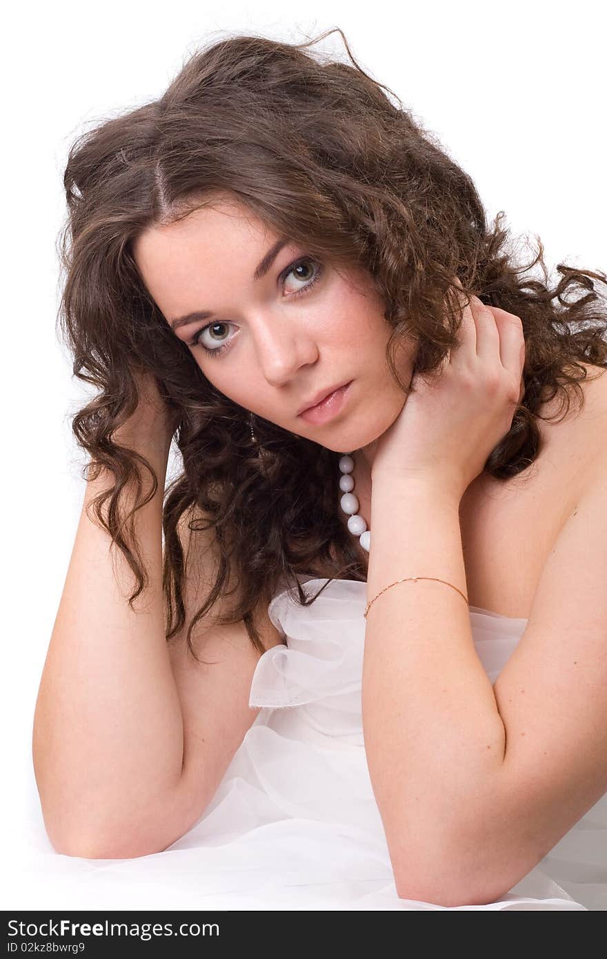 Beauty Woman In White Dress