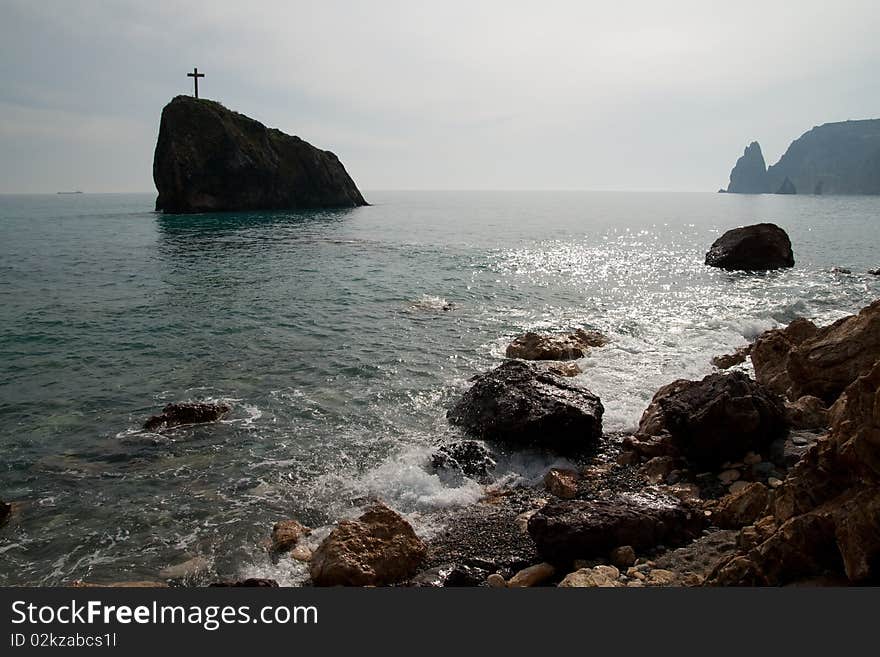 Cape Fiolent which is located on the Black Sea coast