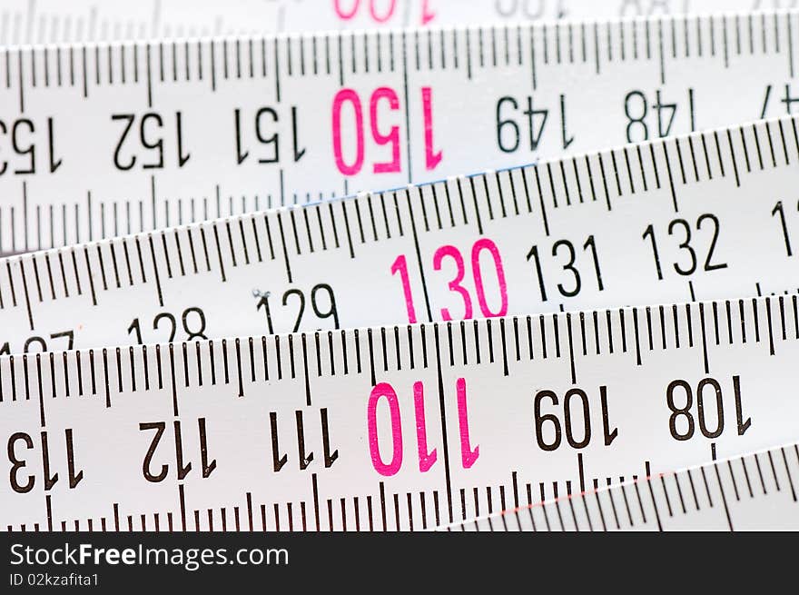 Centimetric ruler close up plan