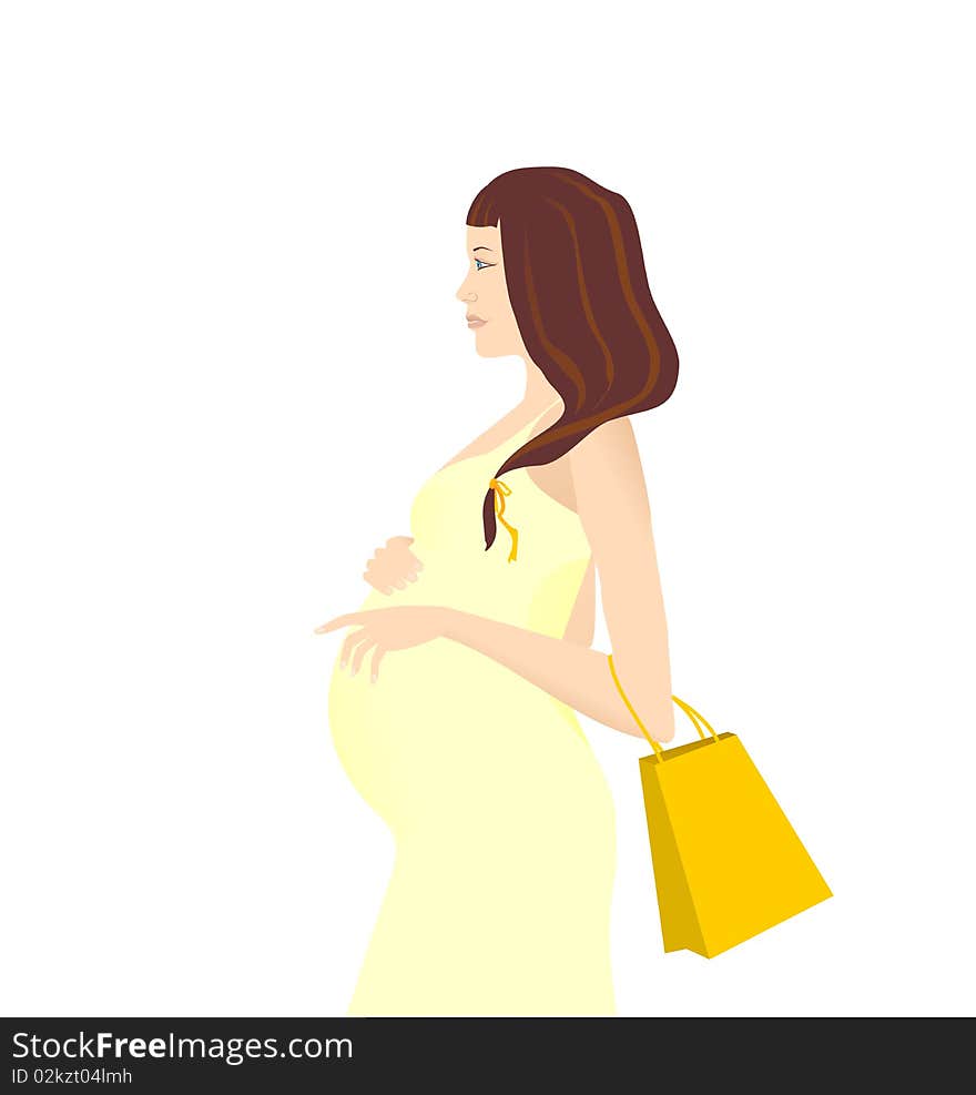 Shopping pregnant woman