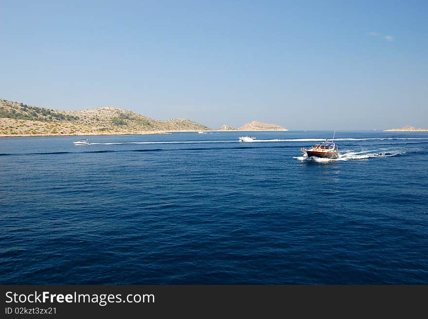 majestic picturesque bare rocky islands of Kornati