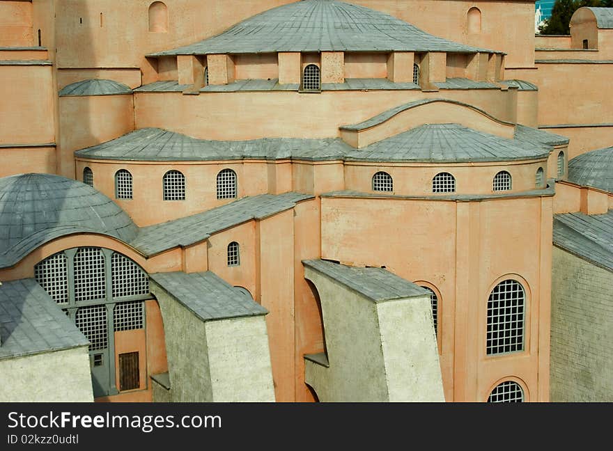 Mock-up of Hagia Sofia mosque, Istanbul, Turkey. Mock-up of Hagia Sofia mosque, Istanbul, Turkey