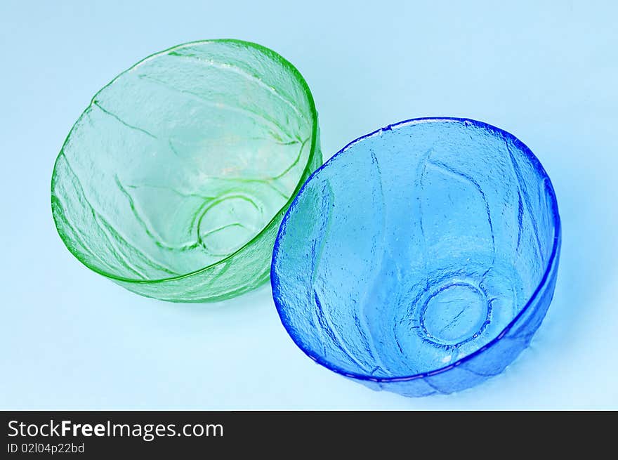 This is a beautiful colorful glass bowl.