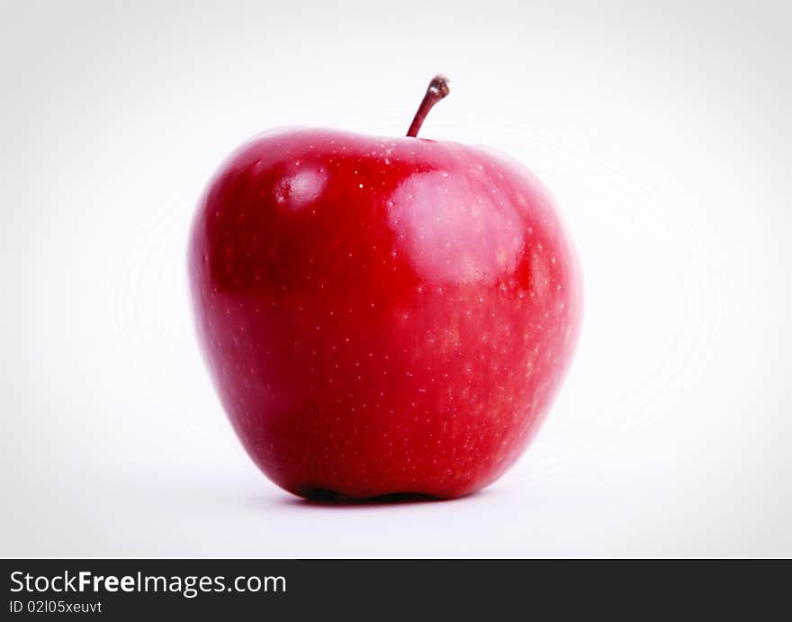 Red apple on white background, Fruit image