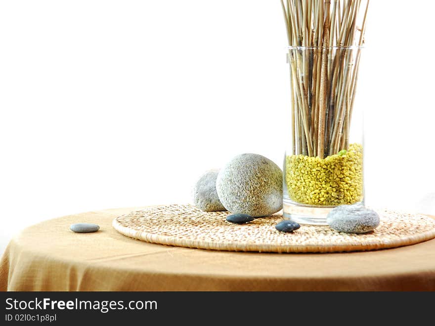 Interior decoration with zen ambiance