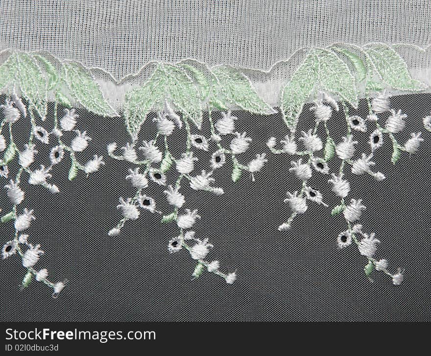 Lace Decorated By Pattern And Decorative Flover