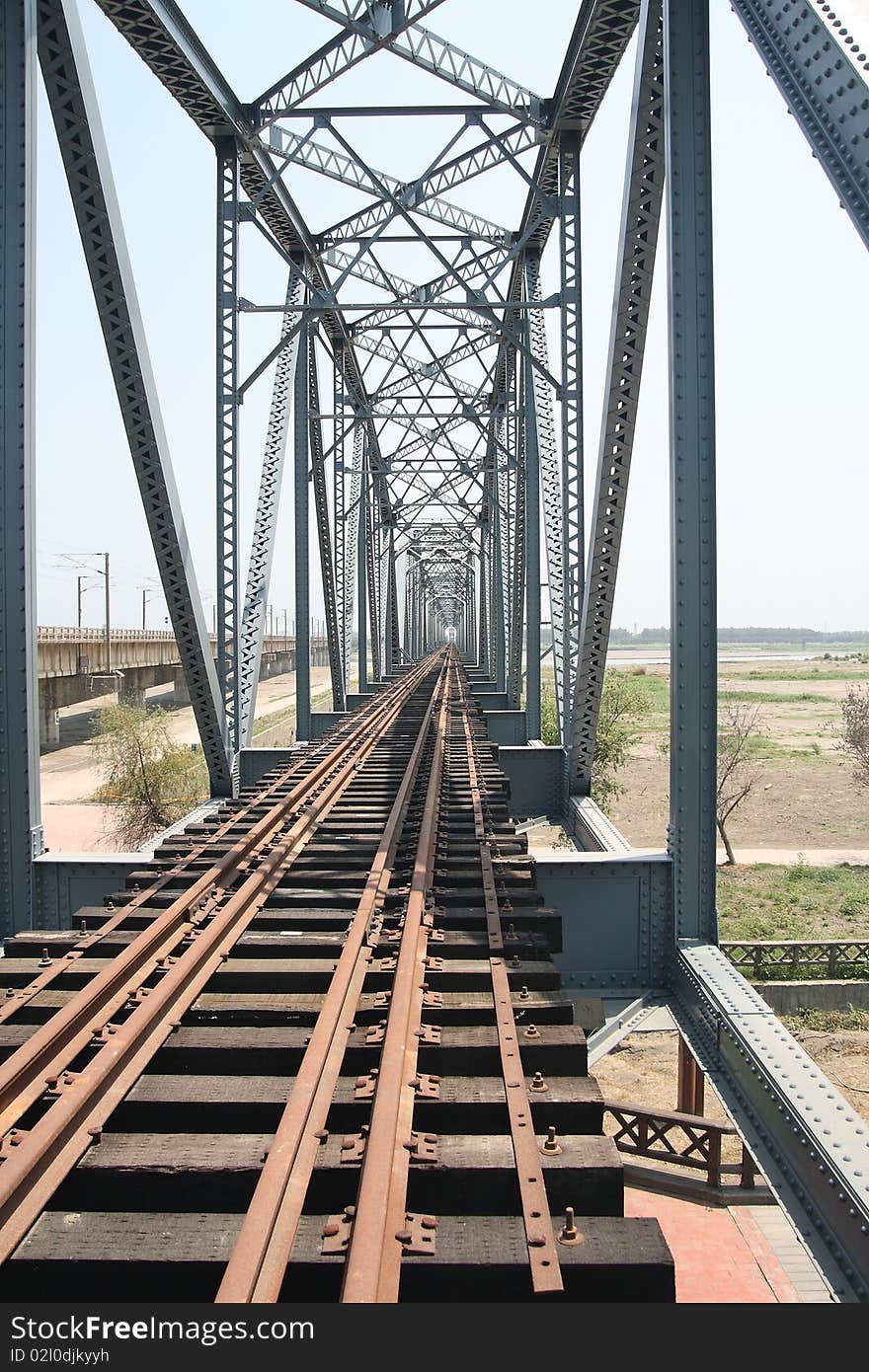 Abandoned iron bridge sites in Pingtung County, Taiwan.