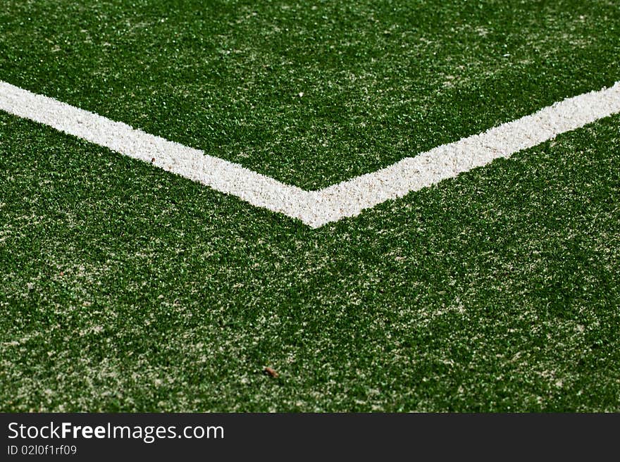 Close up of tennis court markings. Close up of tennis court markings.