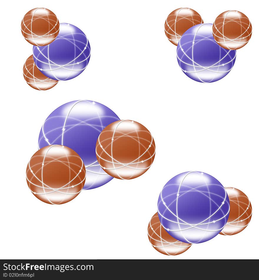 This image shows some water molecules