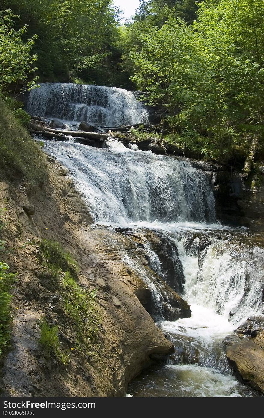 Waterfall in the upper peninsula of Michigan near Grand Marais. Waterfall in the upper peninsula of Michigan near Grand Marais.