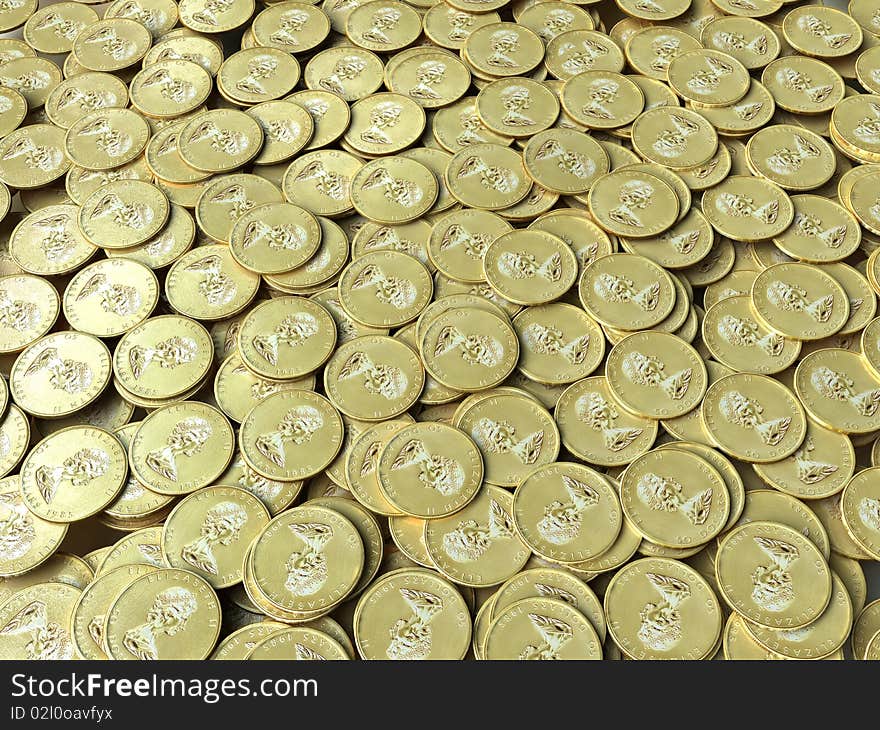 Hq image of gold coins on wite background. Hq image of gold coins on wite background