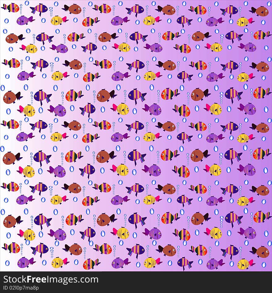 Lilac background with tropical fish. Lilac background with tropical fish.