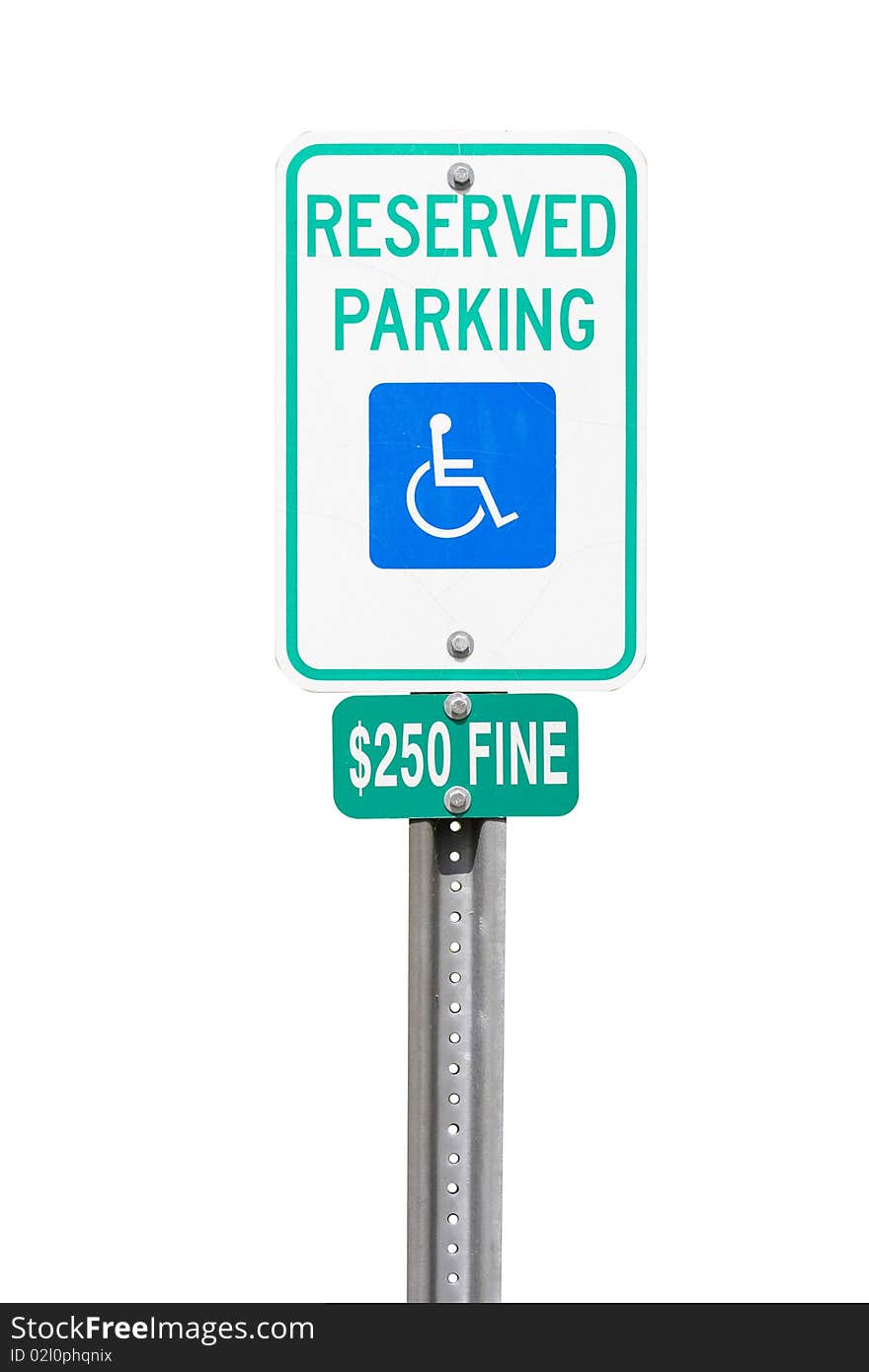 Handicap Reserved Parking Sign