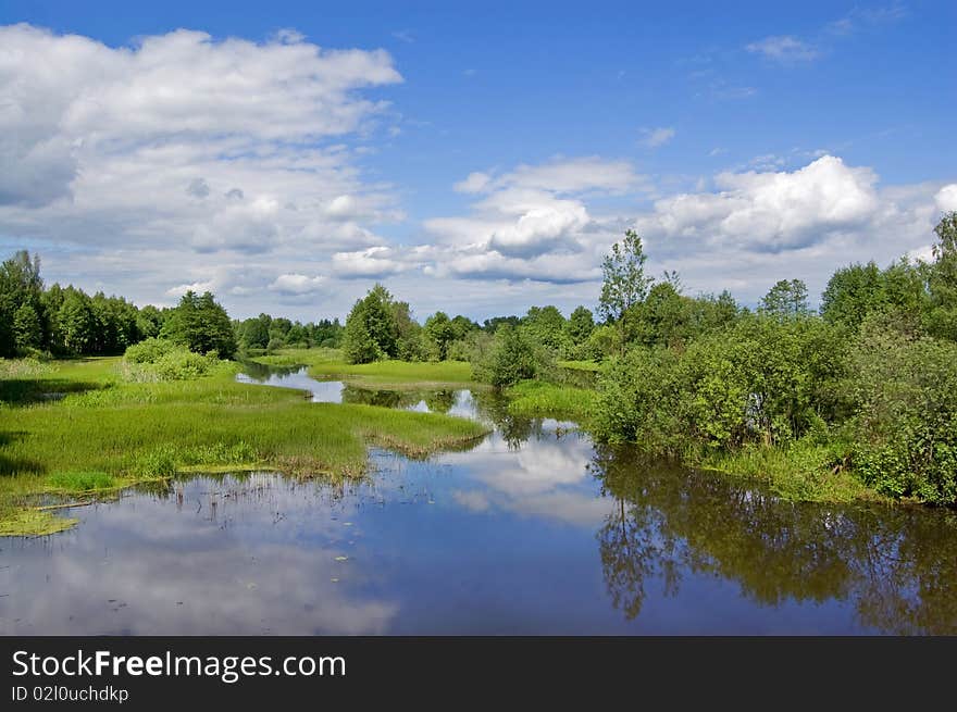 The Small River Sherna, Russia