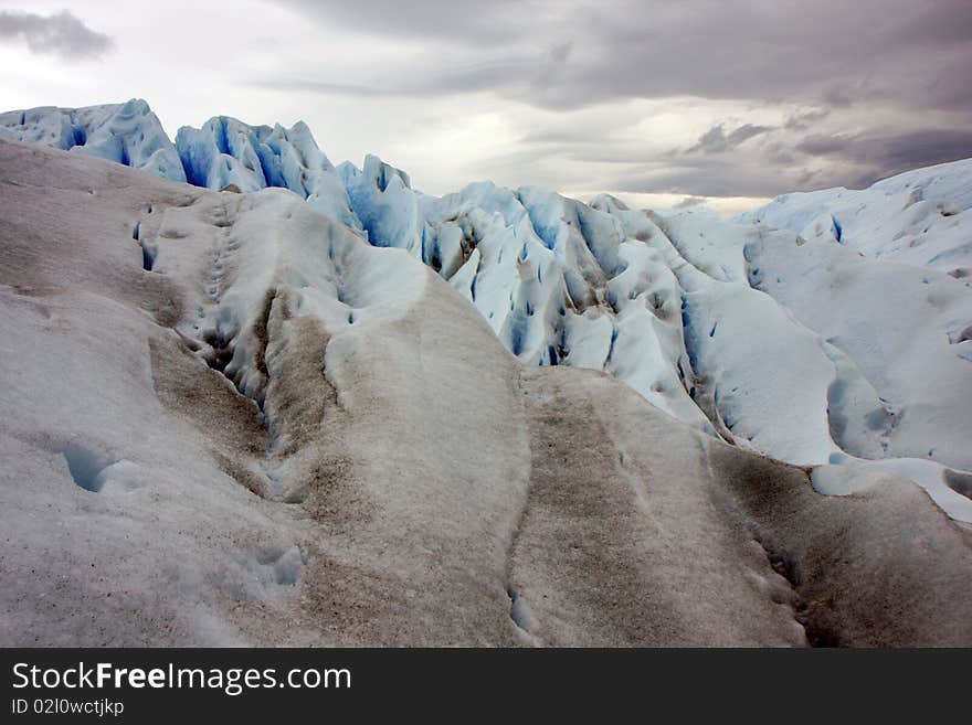 The Ice of Glacier Perito Moreno in Argentina. The Ice of Glacier Perito Moreno in Argentina