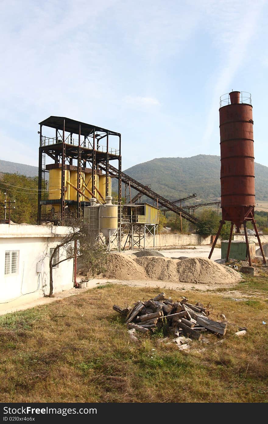 Sand stone pit in the mountains