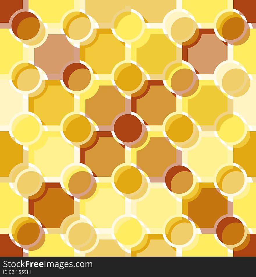 Seamless pattern with brown yellow tiles. Seamless pattern with brown yellow tiles