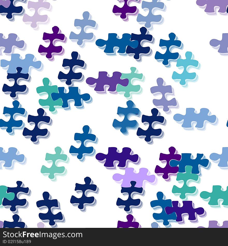 Seamless puzzle pattern