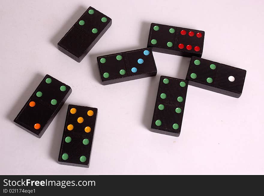 Colored domino tiles