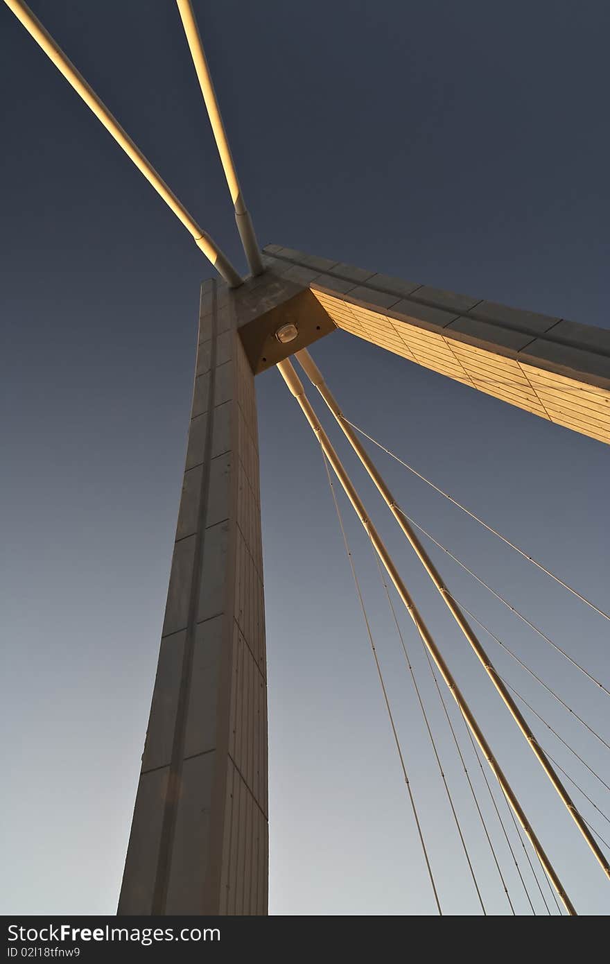 Detail of modern bridge at Vranov dam. Detail of modern bridge at Vranov dam