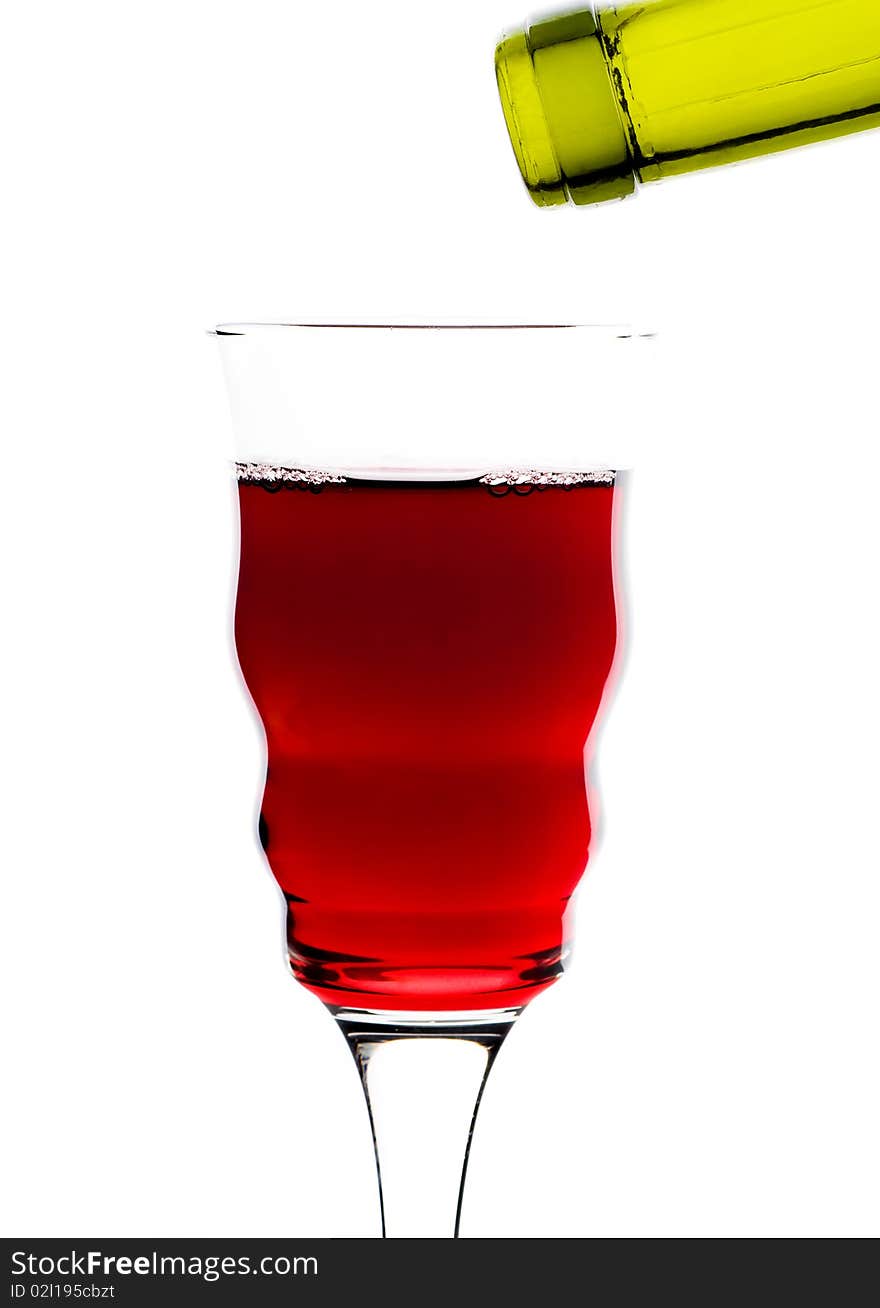 Red Wine Pouring Into Glass