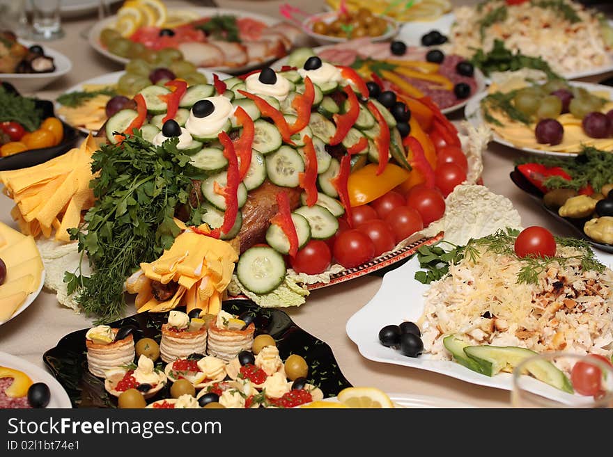 Table with dishes