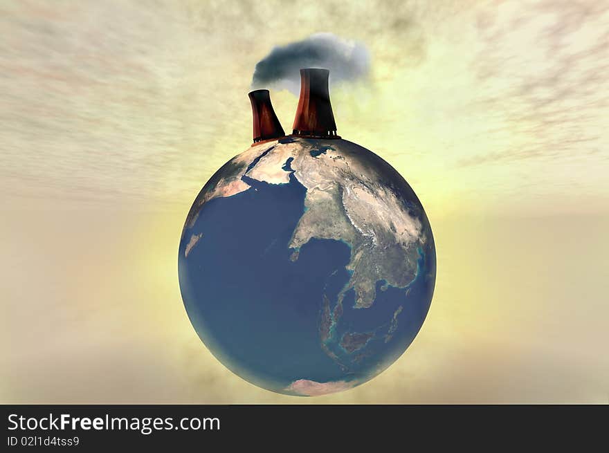 Globe illustration 3d