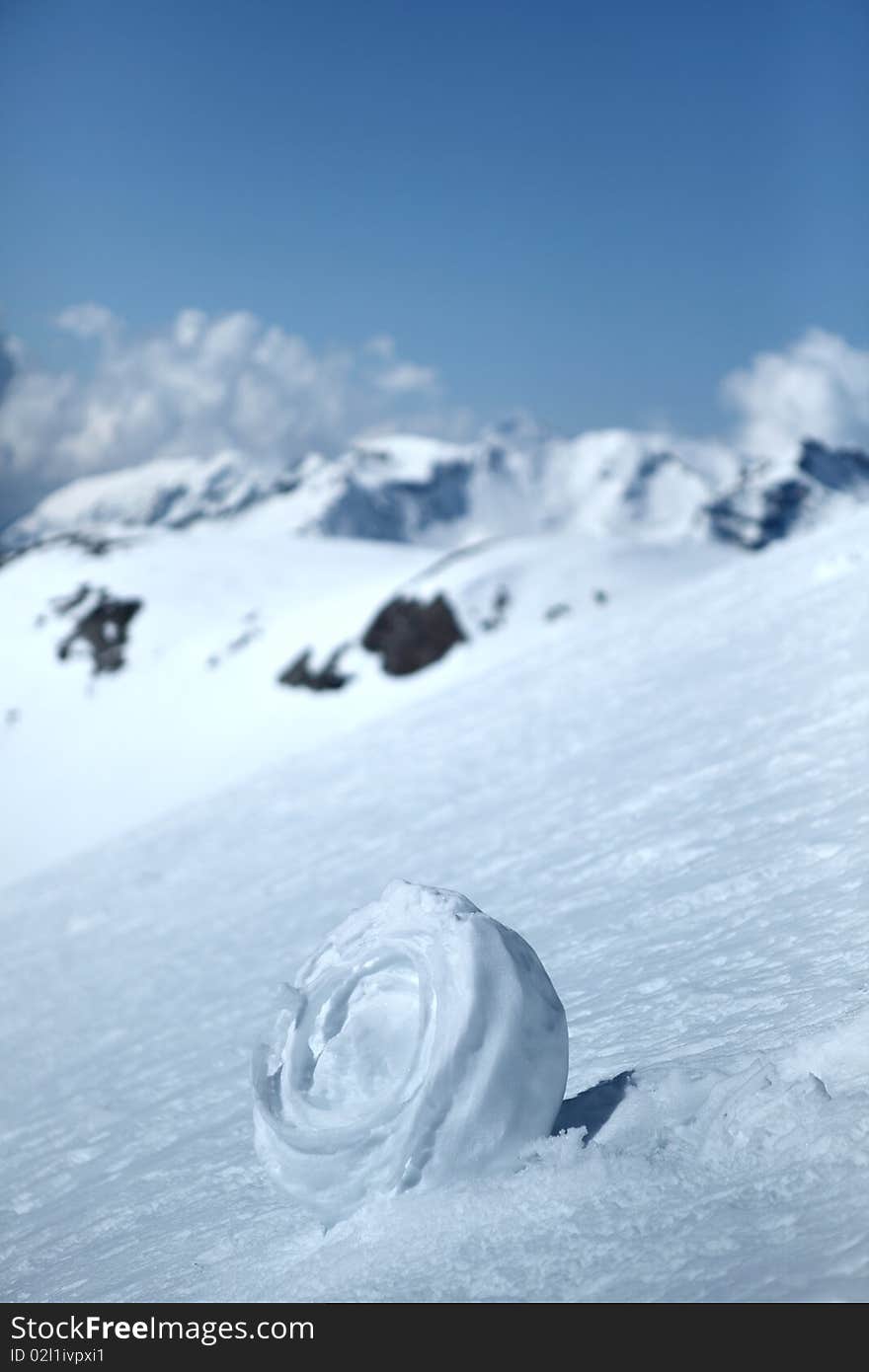 Snow Ball In Alps