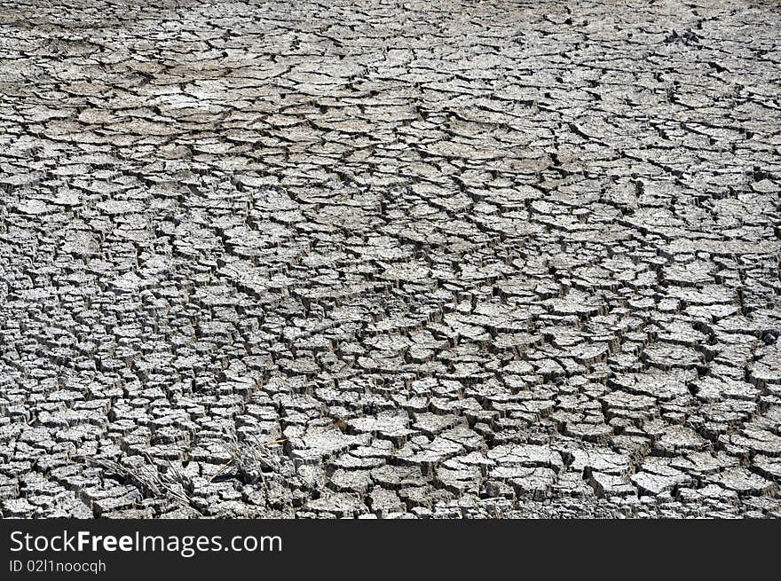 Picture of dry soil and climate change in our world.