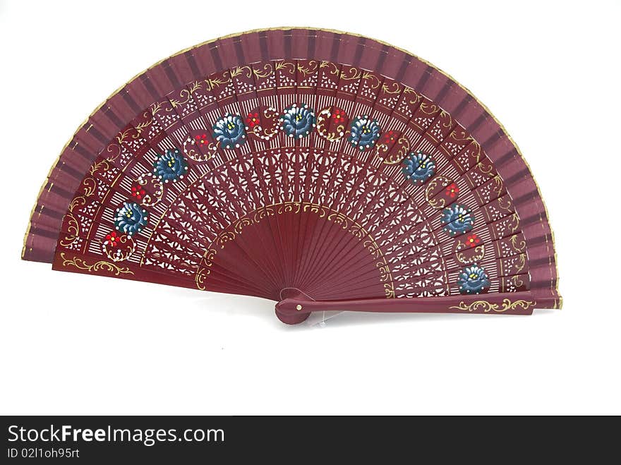 A beautiful hand-painted fan from Spain. A beautiful hand-painted fan from Spain