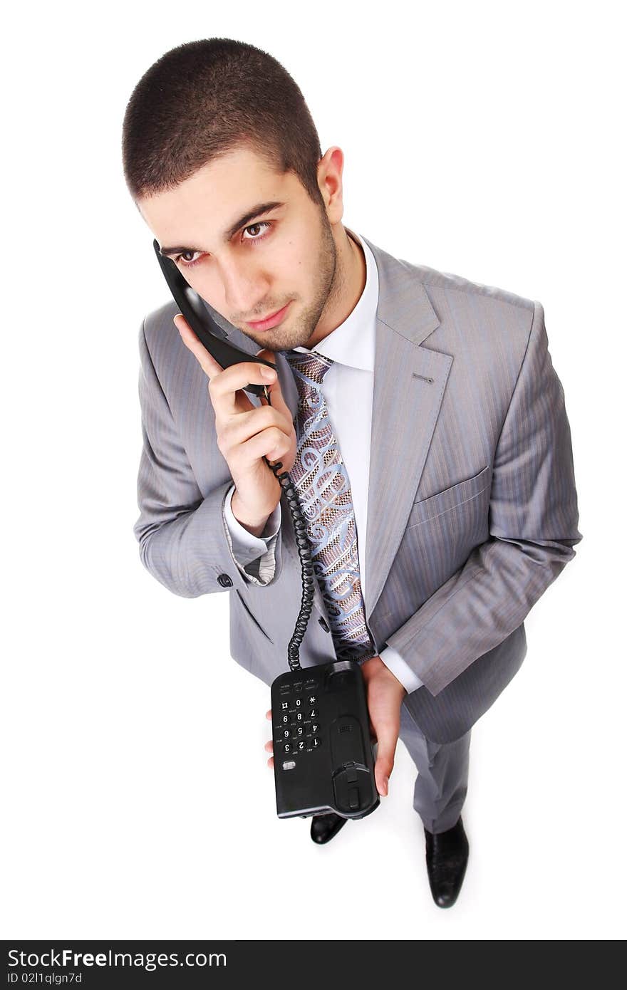 Businessman with telephone