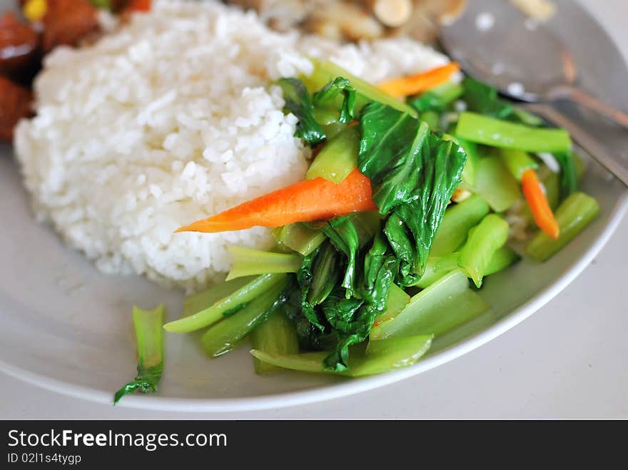 Chinese Simple Vegetable Set Meal