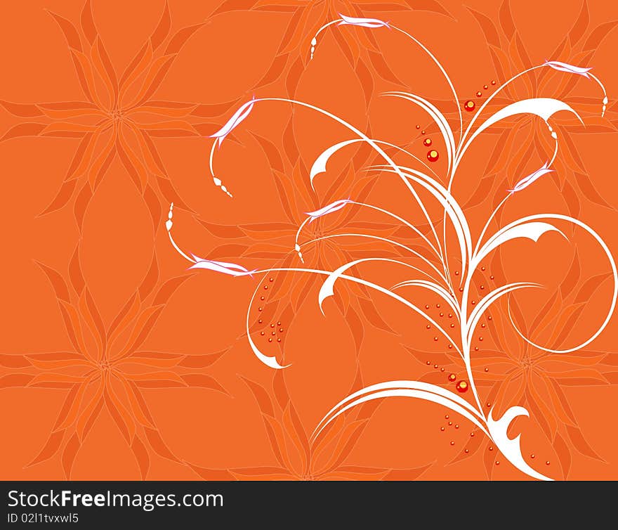 Abstract floral background illustration for your design