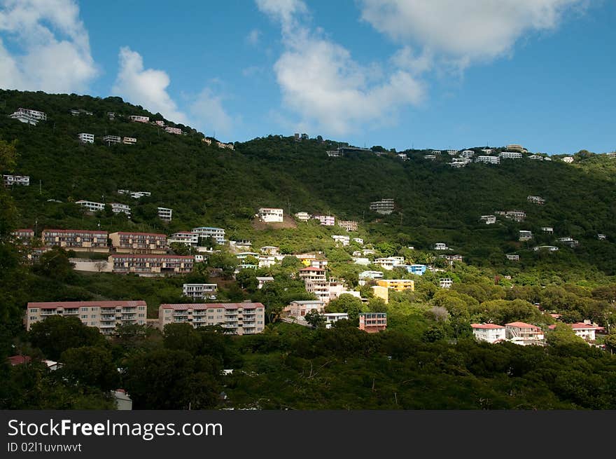 Skyline of buildings at St. Thomas, USVI. Skyline of buildings at St. Thomas, USVI