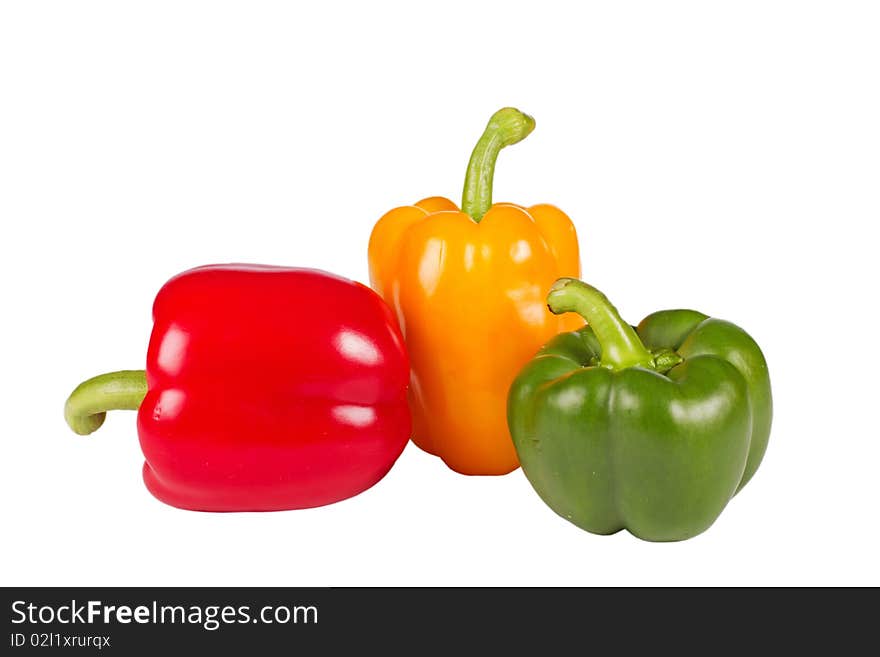 Three colorful pepper