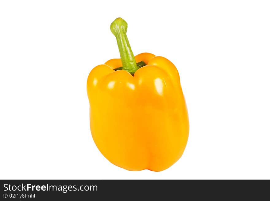 Single yellow sweet pepper